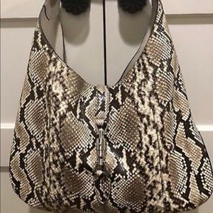 Gucci Jackie Python Leather Hobo Shoulder Bag